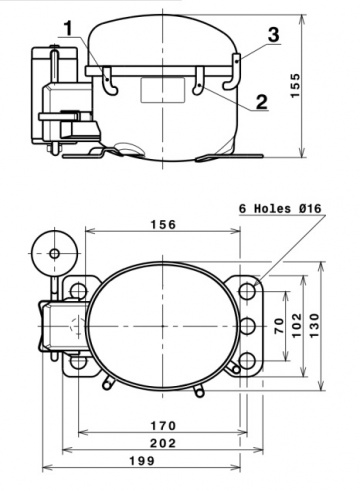 Compresor frigorific Cubigel NBC30RA (R290)
